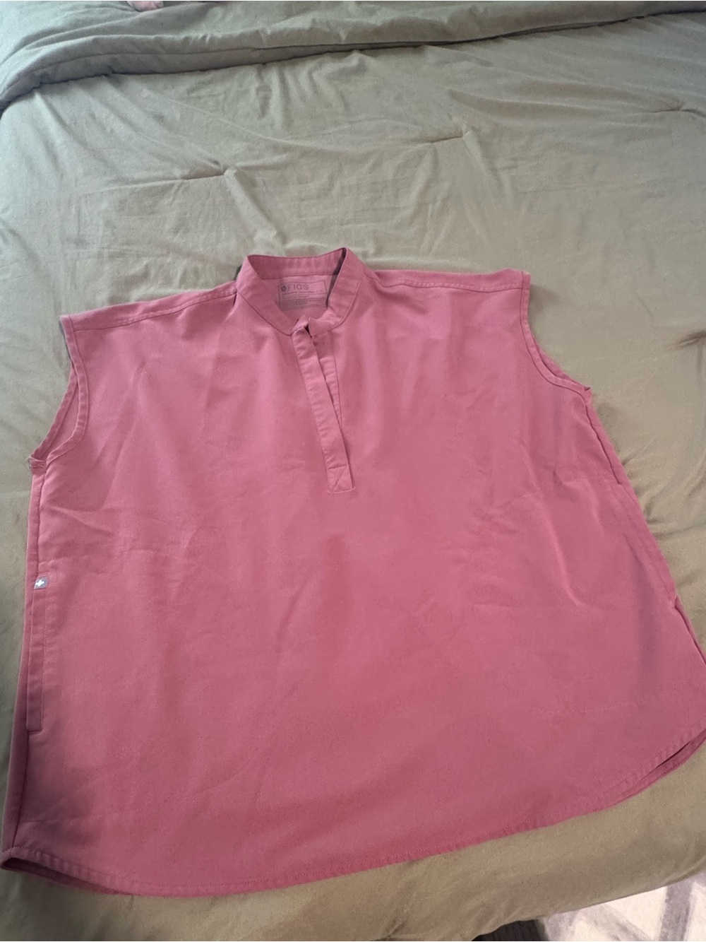 FIGS Sleeveless Pink Polo-Style Women's Top